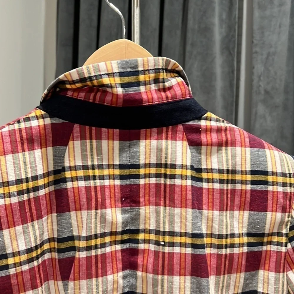 J. Crew Madras Plaid summer blazer